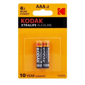 باتری آلکالاین نیم قلمی(AAA) کداک مدل XTRALIFE بسته 2 عددی
